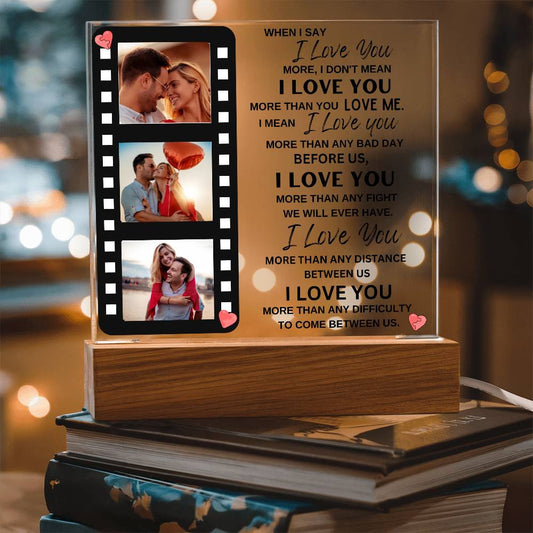 When I Say I Love You | Film Strip Photo Acrylic Light