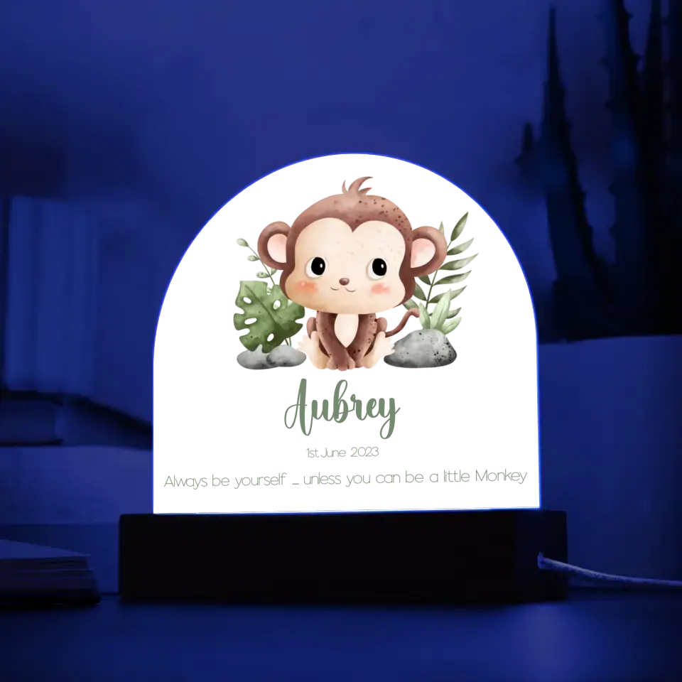 Little Monkey | Always Be Yourself Unless | Dome LED Night Light