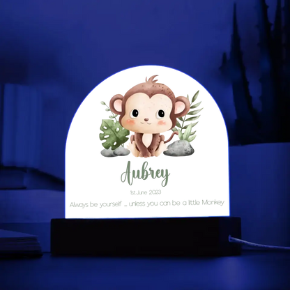 Little Monkey | Always Be Yourself Unless | Dome LED Night Light