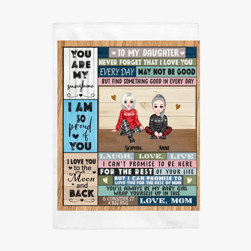 To My Daughter | Love Laugh Live | Blanket 50x60 inch