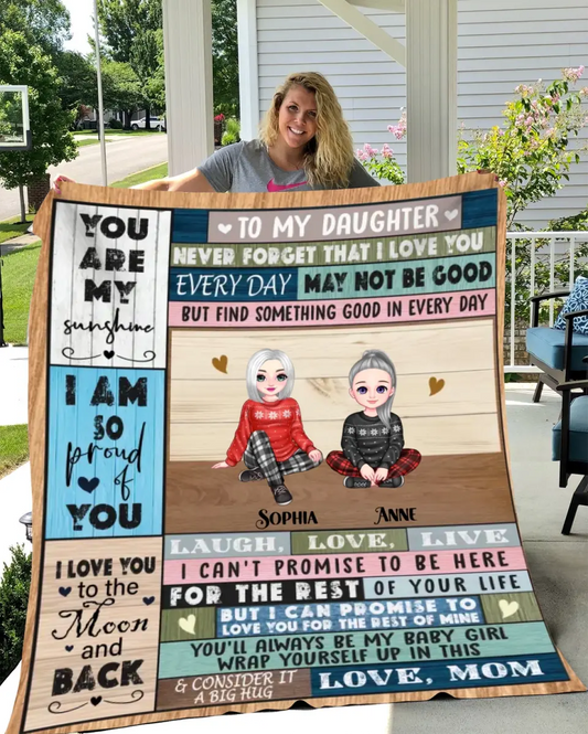 To My Daughter | Love Laugh Live | Blanket 50x60 inch