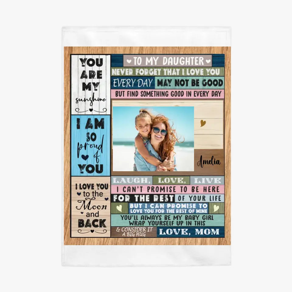 To My Daughter| Consider it a Hug | Personalized Photo Blanket
