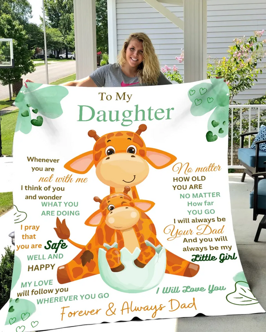To My Daughter | When I Am Not With You | Personalized Name Blanket