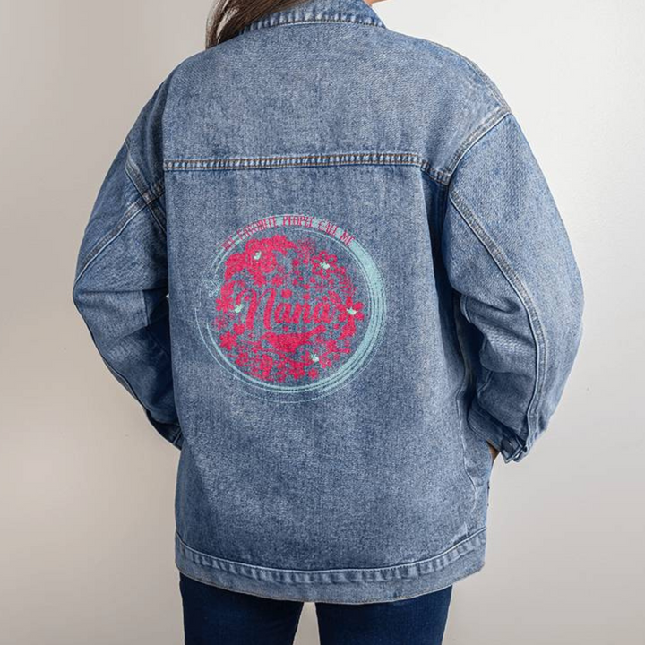Nana | My Favorite People Call Me Nana | Oversized Women's Denim Jacket