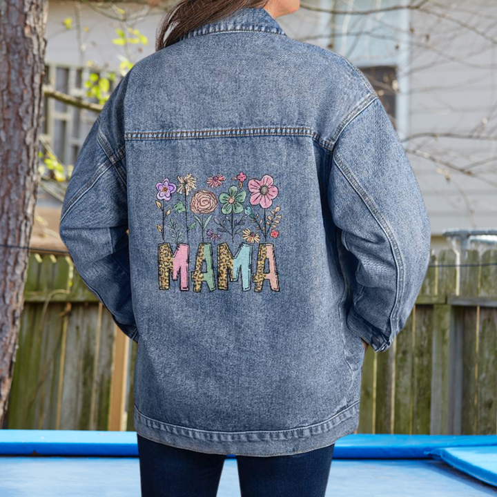 Leopard Mama| Mama's Garden| Oversize Denim Jacket
