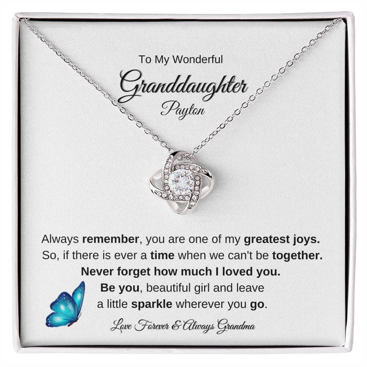 Wonderful Granddaughter | Add Name | Sparkle | Love Knot