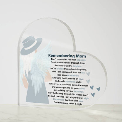 Remembering Mom 🥲Heart Acrylic