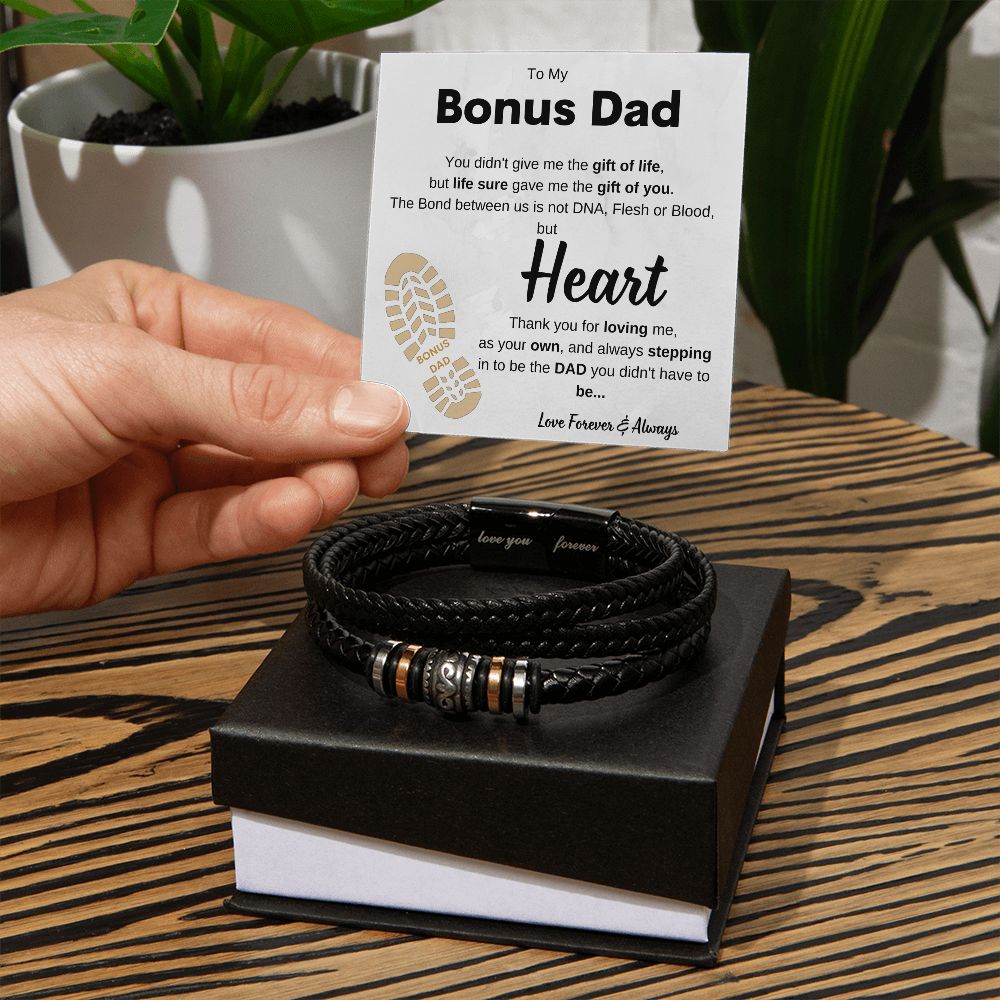 Bonus Dad | Heart | Love You Forever Bracelet