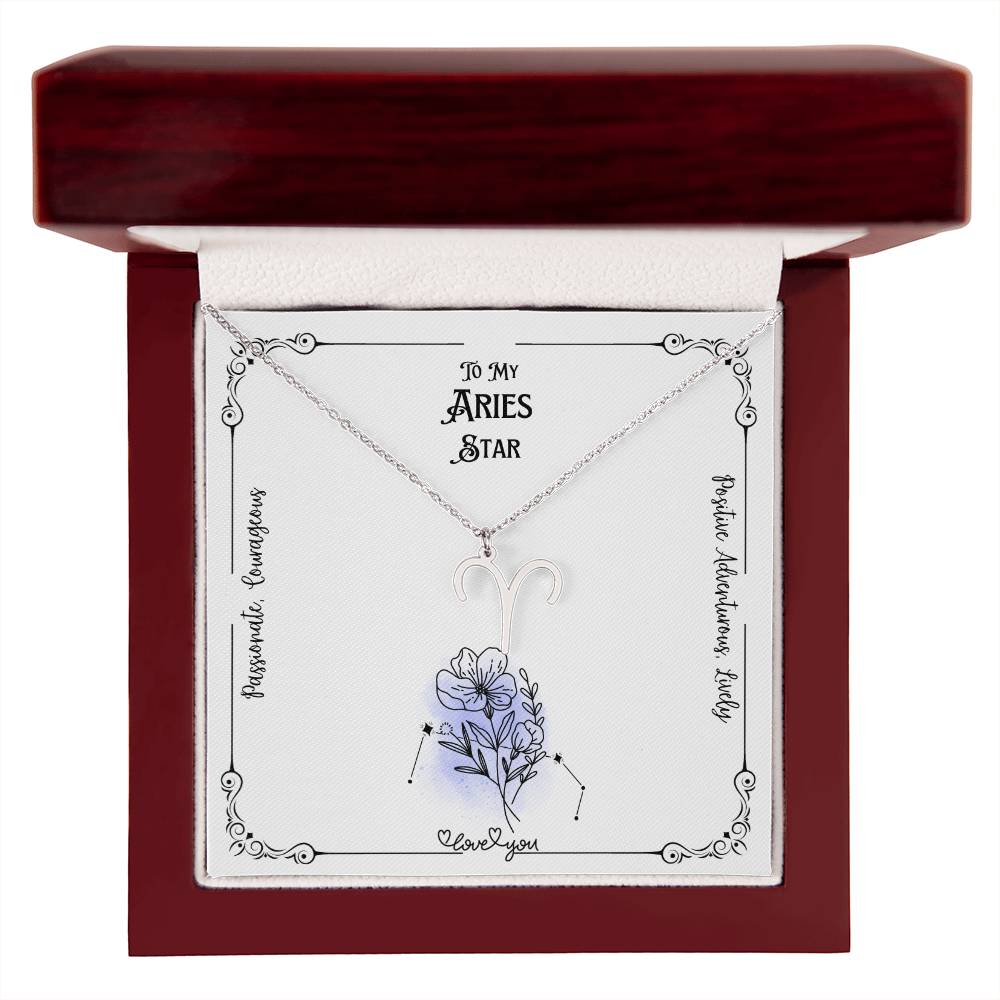 My Aries Star | Characteristics | Floral Aries Zodiac Necklace