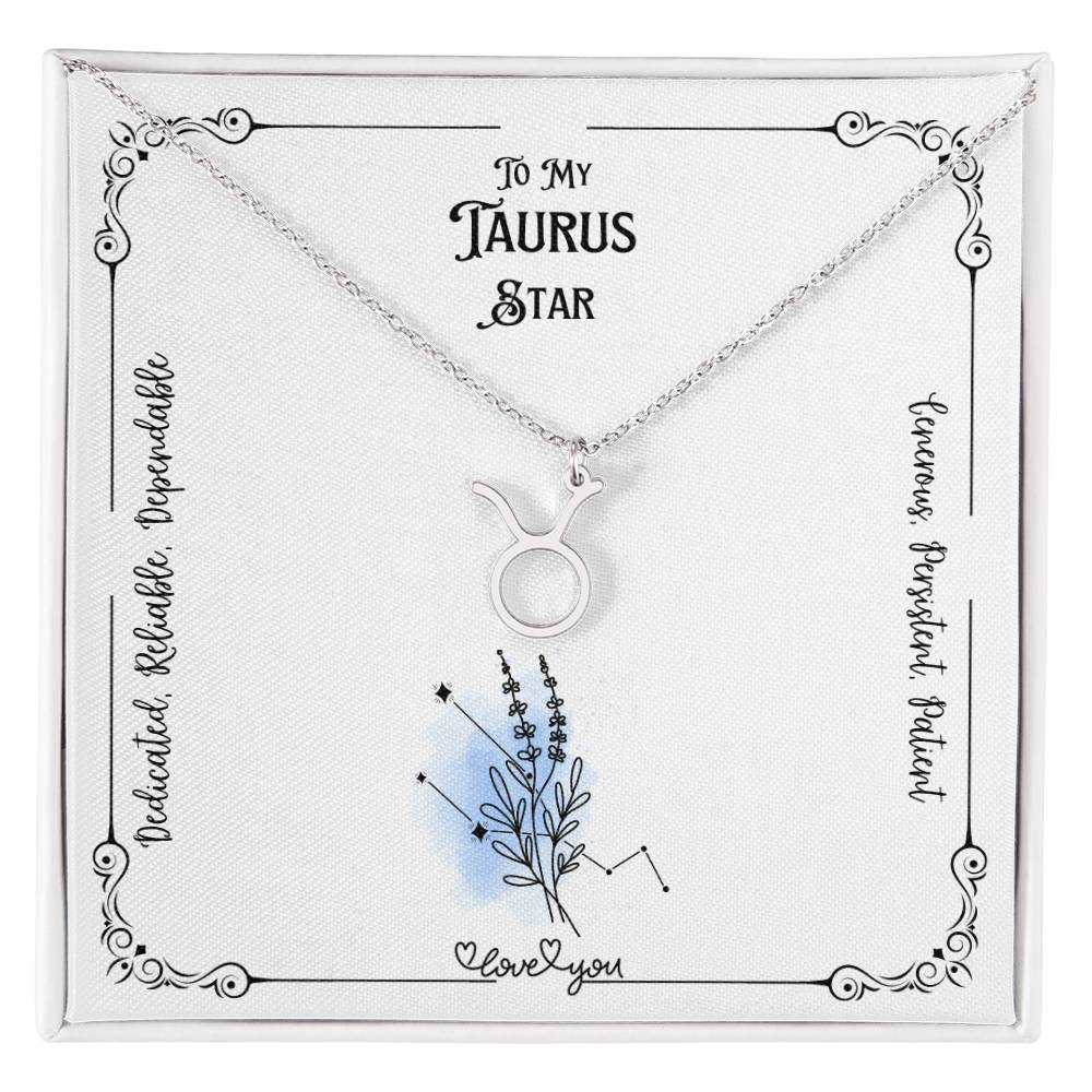 To My Taurus Star | Characteristics | Love Floral Zodiac Necklace