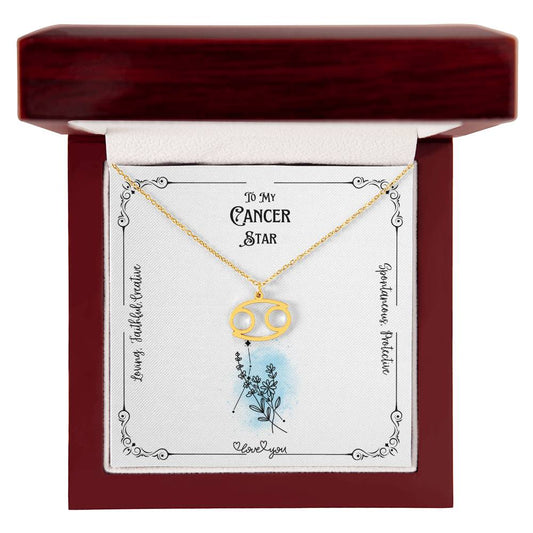 To My Cancer Star | Characteristics | Love Floral Zodiac Necklace