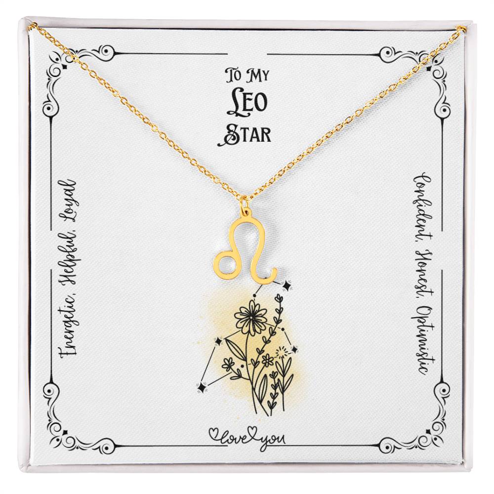 To My Leo Star | Characteristics | Love Floral Zodiac Necklace