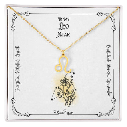 To My Leo Star | Characteristics | Love Floral Zodiac Necklace