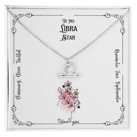 To My Libra Star | Characteristics | Love Floral Zodiac Necklace