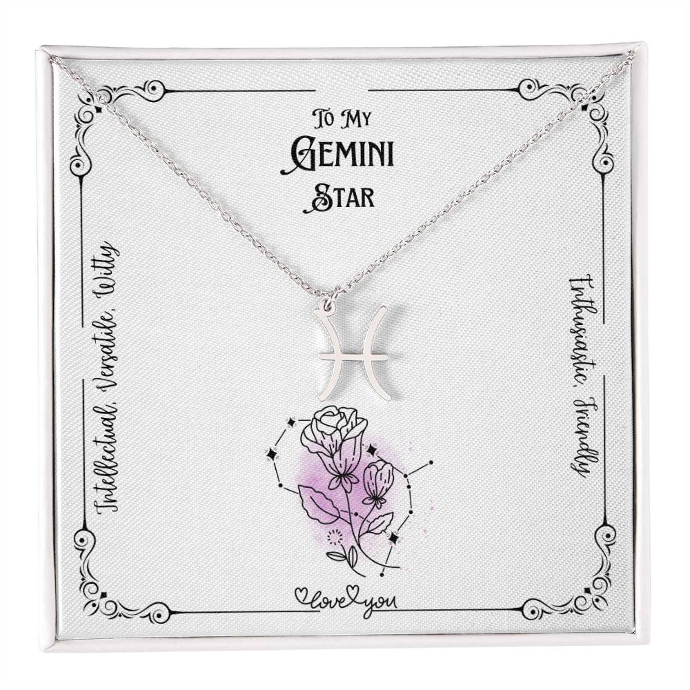 To My Gemini Star | Characteristics | Love Floral Zodiac Necklace