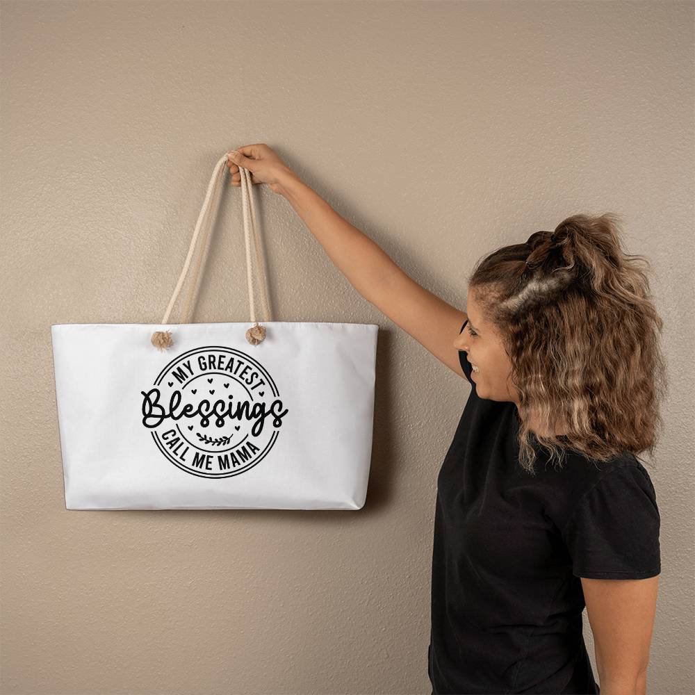 My Greatest Blessings Call Me Mama | Oversize Tote / Beach Bag