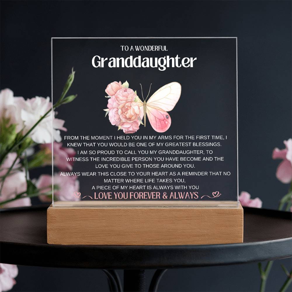 To My Wonderful Granddaughter | Greatest Blessing | Acrylic Light