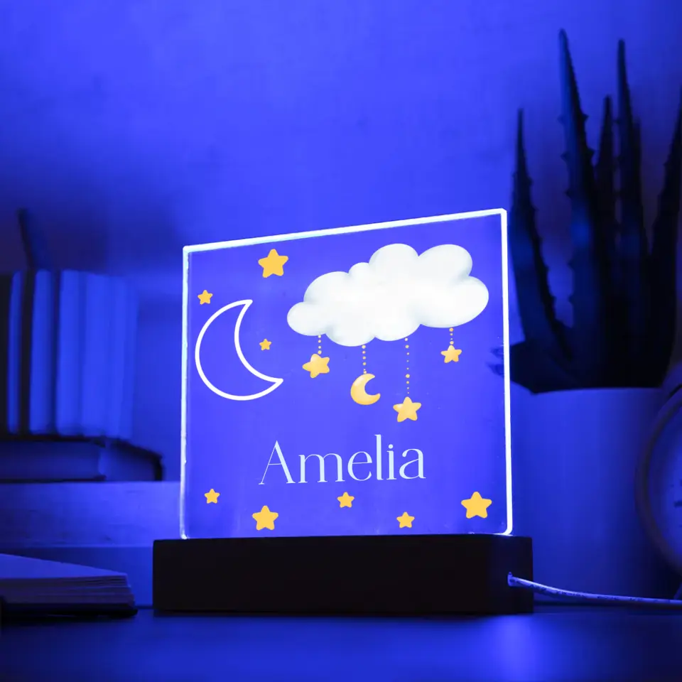 Night Sky Name Only Personalization LED Night Light