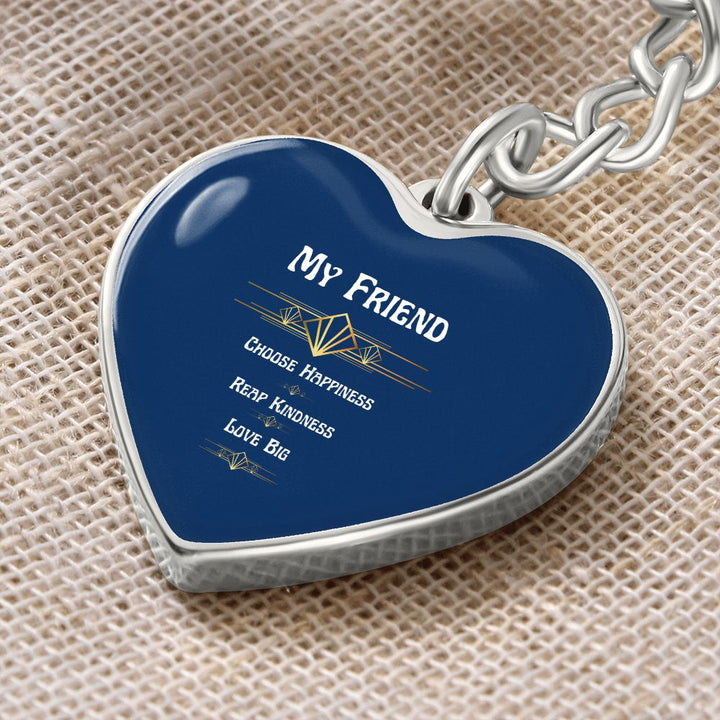 My Friend |Art Deco Reap Kindness| Heart Key Chain