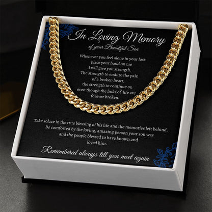 In Loving Memory of a Son| Links of Life| Cuban Link