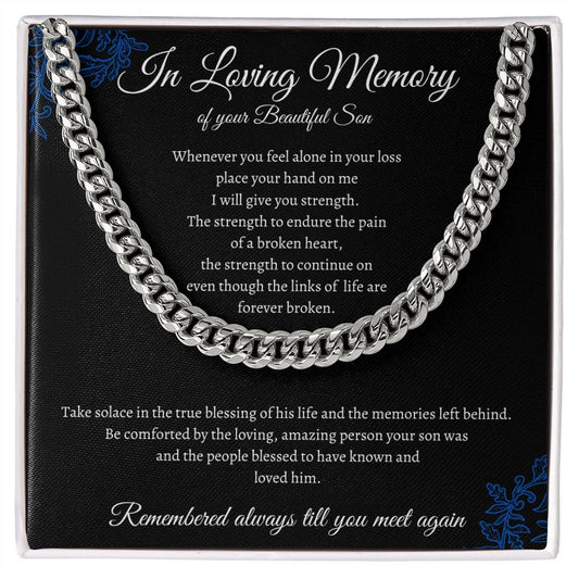 In Loving Memory of a Son| Links of Life| Cuban Link