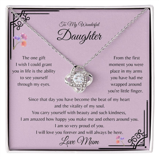 To My Daughter| Wrapped around my little finger MUM| | Love Knot