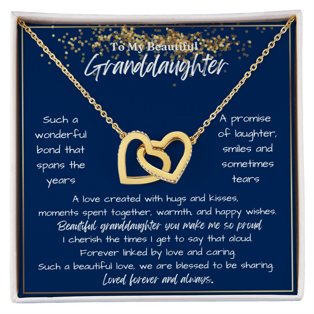 To My Granddaughter| Wonderful Gift| Interlocking Hearts