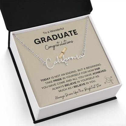 Wonderful Graduate| Take Pride| Signature Name Necklace